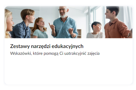 grafika przedstawia uśmiechniętych uczniów wraz z nauczycielem